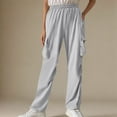 thumbnail image 1 of Makaor Baggy Sweatpants for Women with Pockets Solid Lounge Pants with Elastic Waist Gray M, 1 of 4