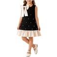 thumbnail image 1 of Makaor Ball Gown Dress for Girls Ruffle Bow Tank Formal Dresses Sleeveless Wedding Guest Dresses Birthday Party Dresses, 1 of 8