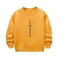 thumbnail image 1 of Makaor Sweatshirt Boys Girls Crew Neck Pullover Graphic Long Sleeve Coats Shirts Fleece Cute Fall Winter Clothes Yellow, 1 of 5