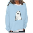 thumbnail image 1 of Makaor Crewneck Sweatshirt Womens Plus Size Halloween Tops Lightweight Long Sleeve Pullover Graphic Casual Clothes, 1 of 6