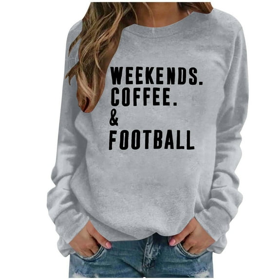 Makaor Crewneck Sweatshirt Womens Tops Fleece Long Sleeve Pullover Loose Casual Fall Clothes Gray 2XL