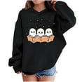 thumbnail image 1 of Makaor Cute Hoodies for Girls Boys Halloween Pullover Sweatshirts Ghost Long Sleeve Coats Fleece Clothes Pockets, 1 of 8