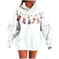thumbnail image 1 of Makaor Cute Hoodies for Women Christmas Plus Size Tunic Sweatshirt Long Sleeve Pullover with Bow Oversized Tops, 1 of 5