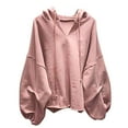 thumbnail image 1 of Makaor Cute Hoodies for Women Sweatshirt Lightweight Long Sleeve Pullover Tops Solid Drawstring Casual Fall Clothes, 1 of 4