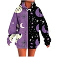 thumbnail image 1 of Makaor Cute Womens Hoodies Pullover Halloween Tunic Sweatshirt with Pockets Fleece Long Sleeve Tops Oversized Clothes, 1 of 5