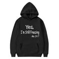 thumbnail image 1 of Makaor Fall Hoodies Toddler Boy Girls Pullover Sweatshirts Funny Sayings Long Sleeve Coats Fleece Clothes Pockets, 1 of 3