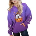 thumbnail image 1 of Makaor Fall Hoodies for Girls Boys Halloween Pullover Sweatshirts Gradient Long Sleeve Coats Fleece Cute Clothes Pockets, 1 of 4