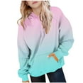 thumbnail image 1 of Makaor Fall Hoodies for Girls Boys Pullover Sweatshirts Gradient Long Sleeve Coats Lightweight Cute Clothes Pockets, 1 of 5