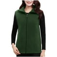 thumbnail image 1 of Makaor Fleece Coats Women Collared Jacket Solid Plus Size Zipper Long Sleeve Outerwear Soft Warm Tops Clothes Pockets, 1 of 6