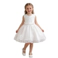thumbnail image 1 of Makaor Flower Girl Dress for Weddings Toddler Ruched Birthday Party Dresses Mesh Sleeveless Formal Dresses Empire Waist Ball Gown Dress, 1 of 8