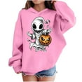 thumbnail image 1 of Makaor Hoodies for Girls Boys Halloween Pullover Sweatshirts Ghost Long Sleeve Coats Fleece Clothes Pockets, 1 of 8