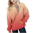 thumbnail image 1 of Makaor Hoodies for Girls Boys Pullover Sweatshirts Gradient Long Sleeve Coats Lightweight Clothes Pockets, 1 of 5