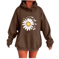 thumbnail image 1 of Makaor Hoodies for Women Graphic Tunic Sweatshirt with Pockets Fleece Long Sleeve Pullover Oversized Tops, 1 of 4