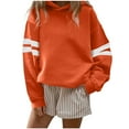 thumbnail image 1 of Makaor Hoodies for Women Trendy Sweatshirt Fleece Long Sleeve Pullover Tops Casual Fall Clothes Orange XL, 1 of 3