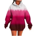 thumbnail image 1 of Makaor Hoodies for Women Tunic Sweatshirt with Pockets Fleece Long Sleeve Pullover Color Block Oversized Tops, 1 of 5