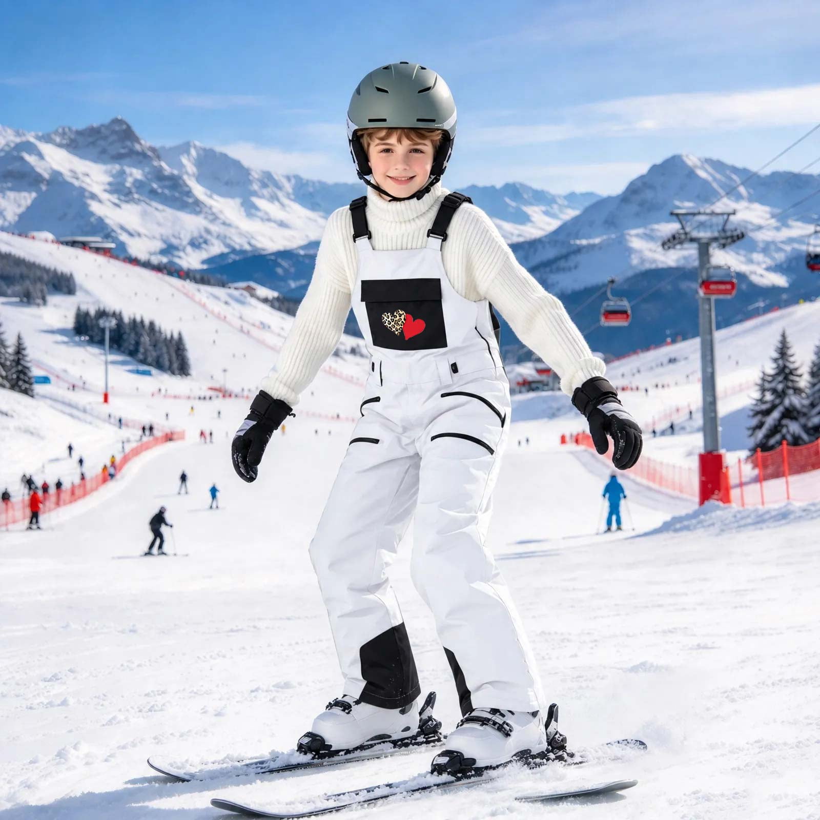 Makaor Insulated Snow Bib for Kids Waterproof Ski Overalls Windproof ...