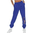 thumbnail image 1 of Makaor Jogger Pants for Women with Pockets Solid Baggy Fleece Loose Joggers with Elastic Waist Blue XL, 1 of 4