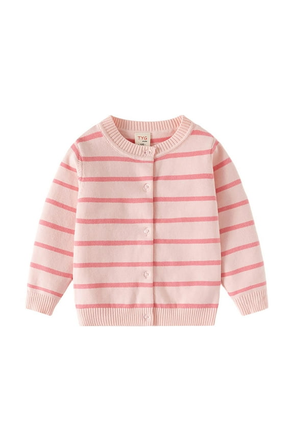 Sweater Coats for Kids Boys Girls Toddler Jacket Striped Button Long Sleeve Outerwear Winter Warm Tops Clothes