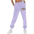 thumbnail image 1 of Makaor Sweatpants Women with Pockets Christmas Solid Baggy Fleece Loose Joggers with Elastic Waist Purple S, 1 of 4
