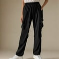 thumbnail image 1 of Makaor Sweatpants for Women with Pockets Solid Baggy Lounge Pants with Elastic Waist Black 2XL, 1 of 7