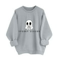thumbnail image 1 of Makaor Sweatshirt Women Halloween Crew Neck Tops Fleece Long Sleeve Pullover Graphic Casual Fall Clothes Gray XL, 1 of 7