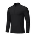thumbnail image 1 of Makaor Sweatshirt for Men Big and Tall Half Zip Pullover Mock Neck Solid Color Long Sleeve Tops Casual Winter Clothes, 1 of 6