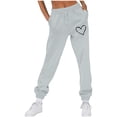 thumbnail image 1 of Makaor Tall Sweatpants for Women with Pockets Solid Baggy Fleece Athletic Pants with Elastic Waist Gray S, 1 of 4