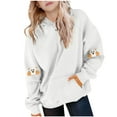thumbnail image 1 of Makaor Toddler Hoodie Boys Girls Halloween Pullover Sweatshirts Ghost Long Sleeve Coats Fleece Cute Clothes Pockets, 1 of 4