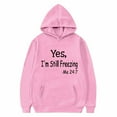 thumbnail image 1 of Makaor Toddler Hoodie Boys Girls Pullover Sweatshirts Funny Sayings Long Sleeve Coats Fleece Clothes Pockets, 1 of 3