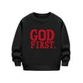thumbnail image 1 of Makaor Toddler Sweatshirt Boys Girls Crew Neck Pullover Funny Sayings Long Sleeve Coats Fleece Cute Fall Clothes, 1 of 5