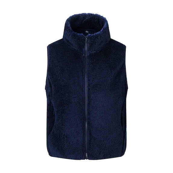 Makaor Vest for Boys Girls Kids Toddler Fleece Pockets Mock Neck Jacket Solid Zip up Sleeveless Coat Winter Outerwear