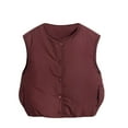 thumbnail image 1 of Makaor Vest for Boys Girls Kids Toddler Hooded Jacket Solid Color Button Sleeveless Coat Fall Winter Outerwear Red 3T, 1 of 3