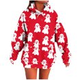 thumbnail image 1 of Makaor Womens Hoodies Halloween Tunic Sweatshirt with Pockets Fleece Long Sleeve Pullover Oversized Casual Tops, 1 of 5