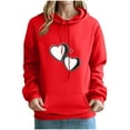 thumbnail image 1 of Makaor Womens Hoodies Pullover Graphic Sweatshirt with Pockets Fleece Long Sleeve Pullover Drawstring Casual Tops, 1 of 3