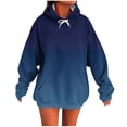 thumbnail image 1 of Makaor Womens Hoodies Pullover Tunic Sweatshirt with Pockets Fleece Long Sleeve Tops Gradient Oversized Clothes, 1 of 5