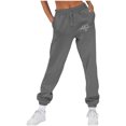 thumbnail image 1 of Makaor Womens Jogger Pants with Pockets Solid Baggy Fleece Loose Joggers with Elastic Waist Dark Gray M, 1 of 4
