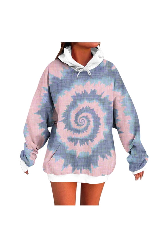 Womens Sweatshirts Pockets Hooded Tops Tunic Graphic Long Sleeve Pullover Tees Cute Fall Winter Clothes