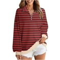 thumbnail image 1 of Makaor Zip up Sweatshirt Womens No Hood Collared Tops with Pockets Fleece Long Sleeve Pullover Casual Fall Clothes, 1 of 7