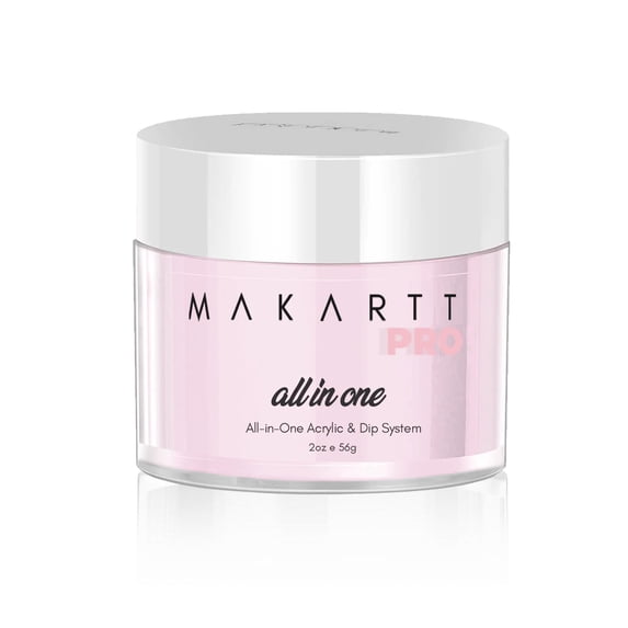Makartt 2oz Rose Stain Nail Dip Powder All-in-One Acrylic & Dip Powder No Needed Nail Lamp French Manicure Nail Powder
