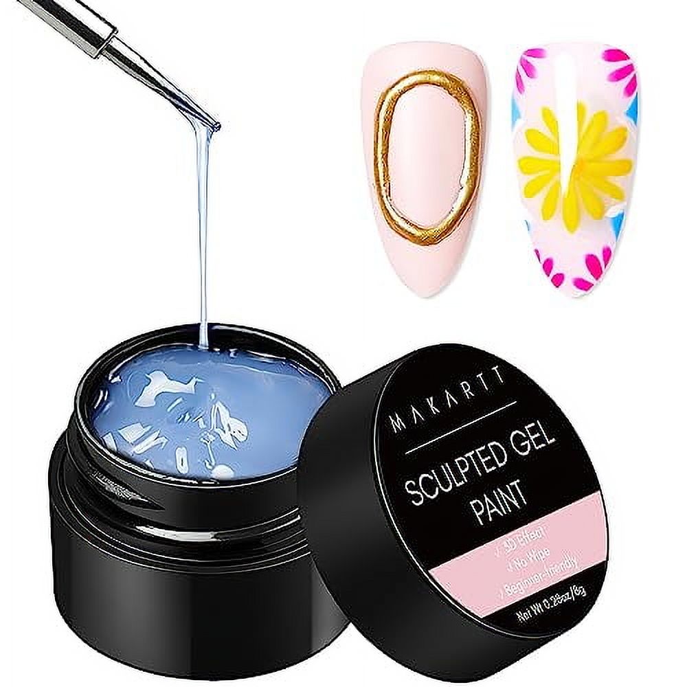 Makartt 3D Painting Gel Clear Nail Gel For Nails Art Chrome Nail Powder