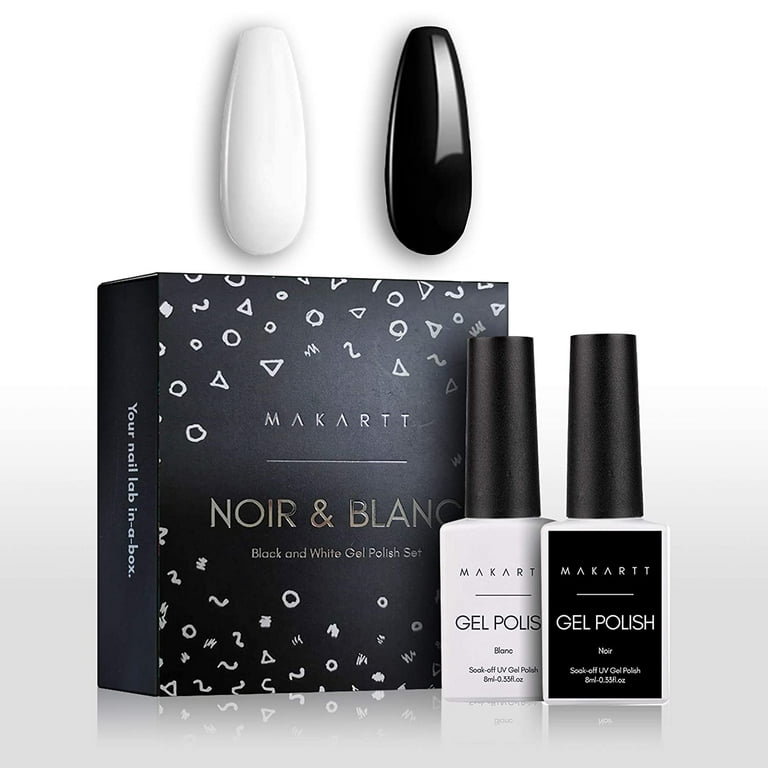 21+ Black White Silver Nail Art