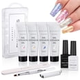 thumbnail image 1 of Makartt Glitter Poly Nail Gel Kit, 4 Color Nail Art Supplies Set with Builder Nail Extension Gel Gift Beauty Sets All-in-One Kit, 1 of 7