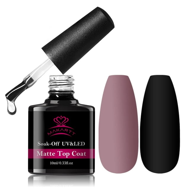 Makartt Matte Top Coat Soak Off Top Coat for Acrylic Nails Nail Polish