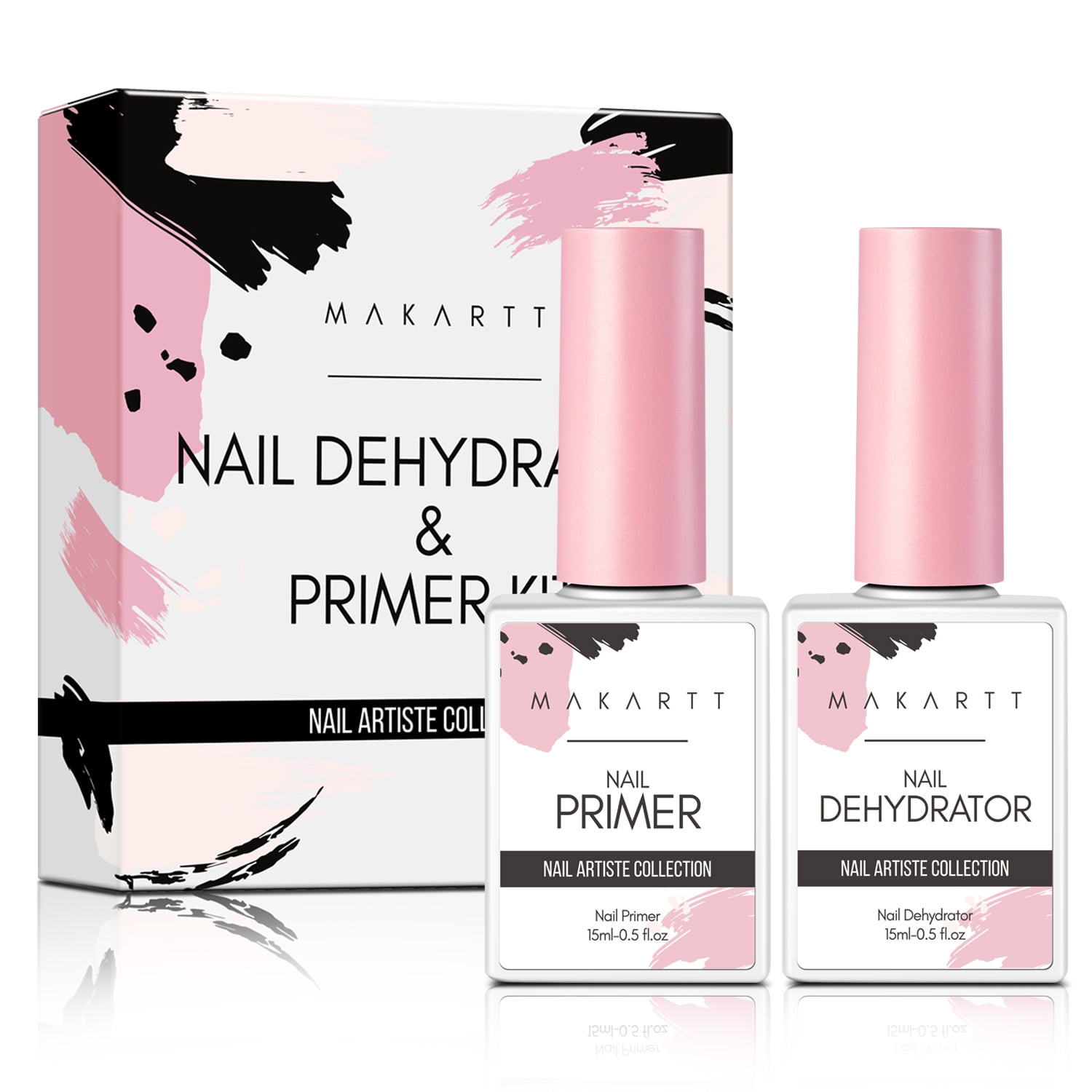 Makartt Nail Primer and Nail Dehydrator Set,Air Dry Professional Long-Lasting Nail Prep Nail Primer 0.5fl.oz