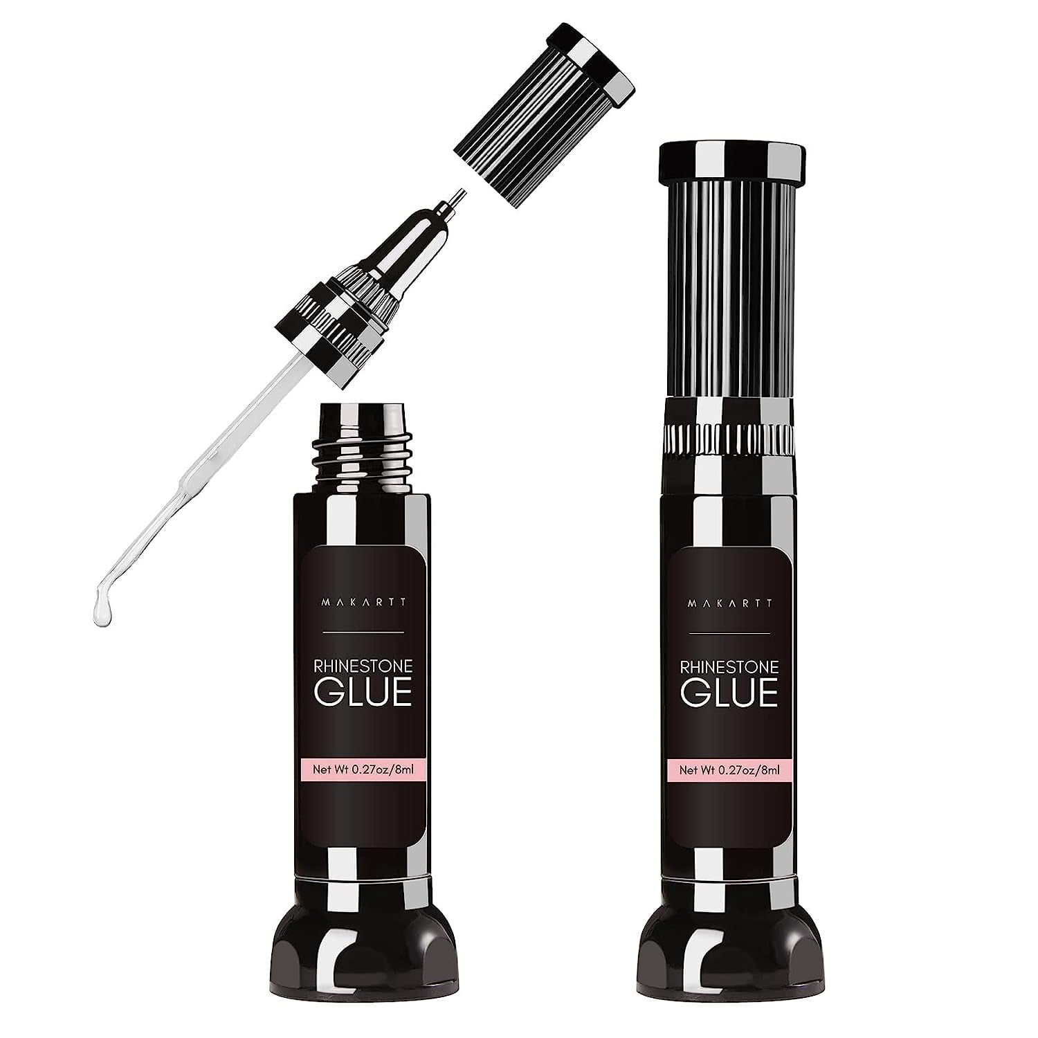 Makartt Nail Rhinestone Glue with Brush & Pen Tip, Upgrade Super