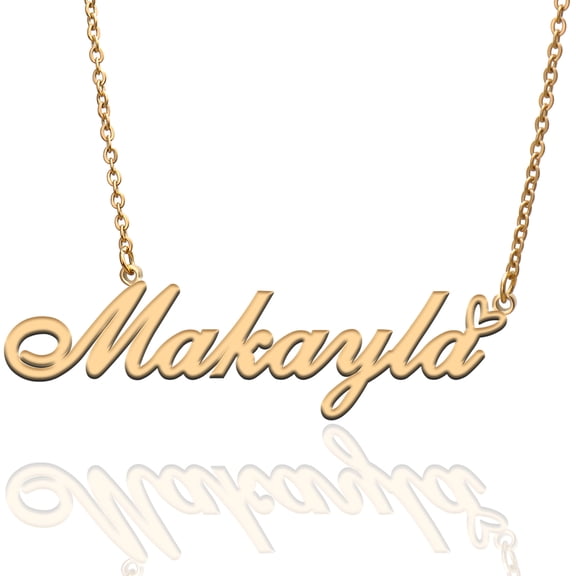 Makayla Custom Name Necklace Customized Personalized Plated Name Necklace for Mother Daughter Friendship Women Valentine's Day Christmas Birthday New Year Gold