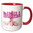 thumbnail image 1 of 3drose, Makayla. Pink Ballet Shoes., 15oz Two-tone Red Mug, 1 of 6