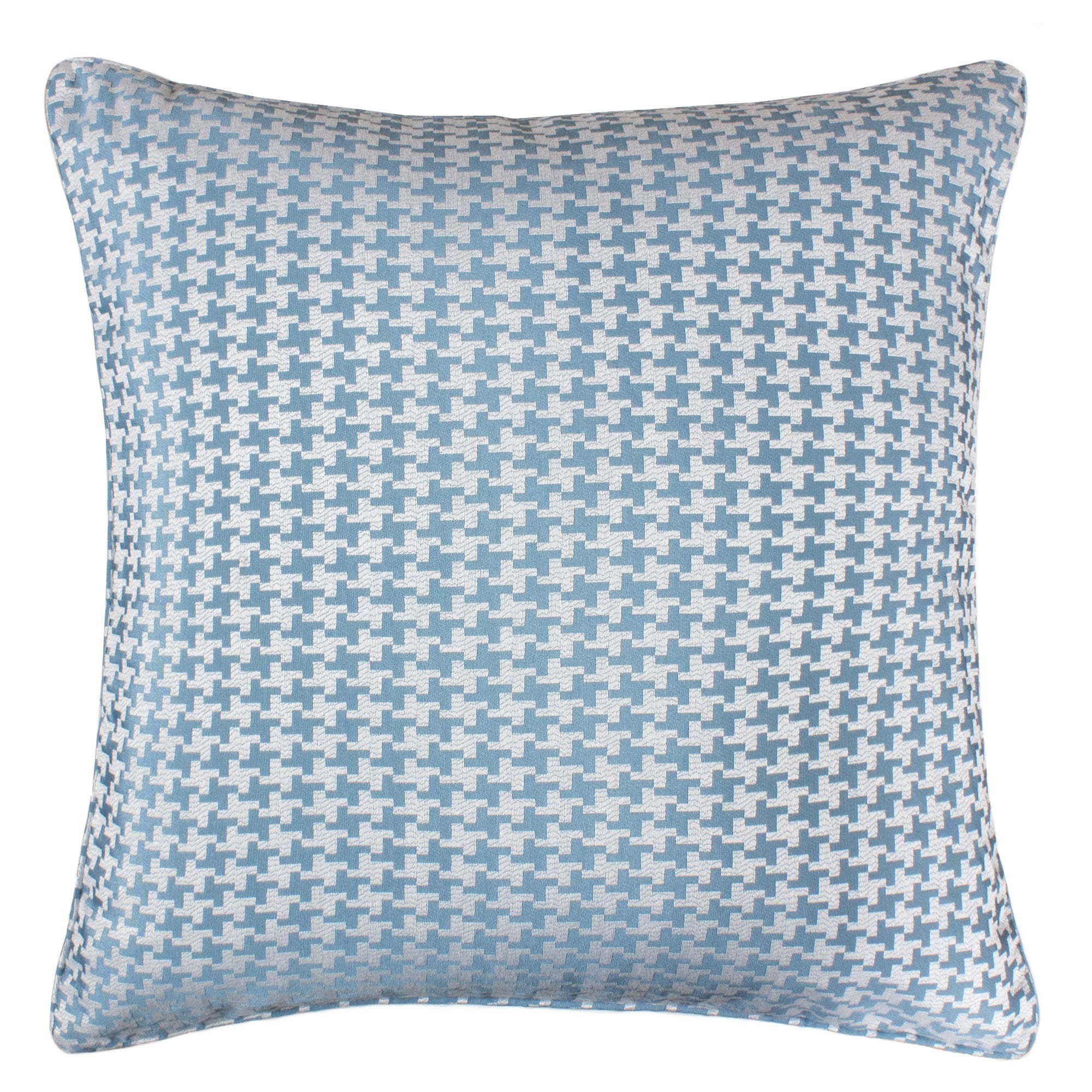 Makayla Turquoise Geometric Polyester 20 in. x 20 in. Throw Pillow
