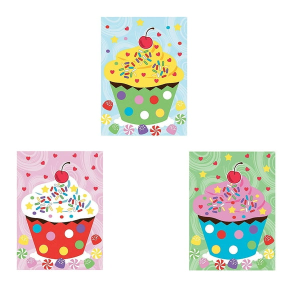 Make A Cupcake Sticker Scene - Stationery - 12 Pieces