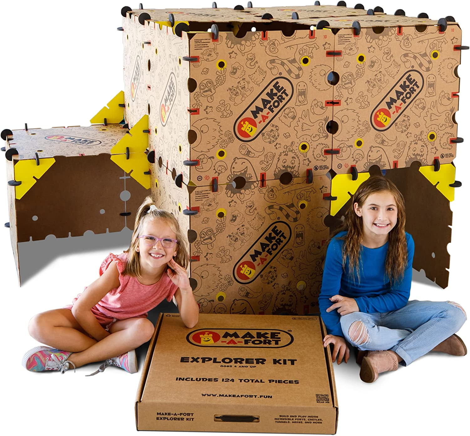 Make-A-Fort Explorer Kit - Build Really Big Forts for Kids - Endless Play  for Ages 4 and Up - Build Incredible Forts, Mazes, Tunnels, and More 